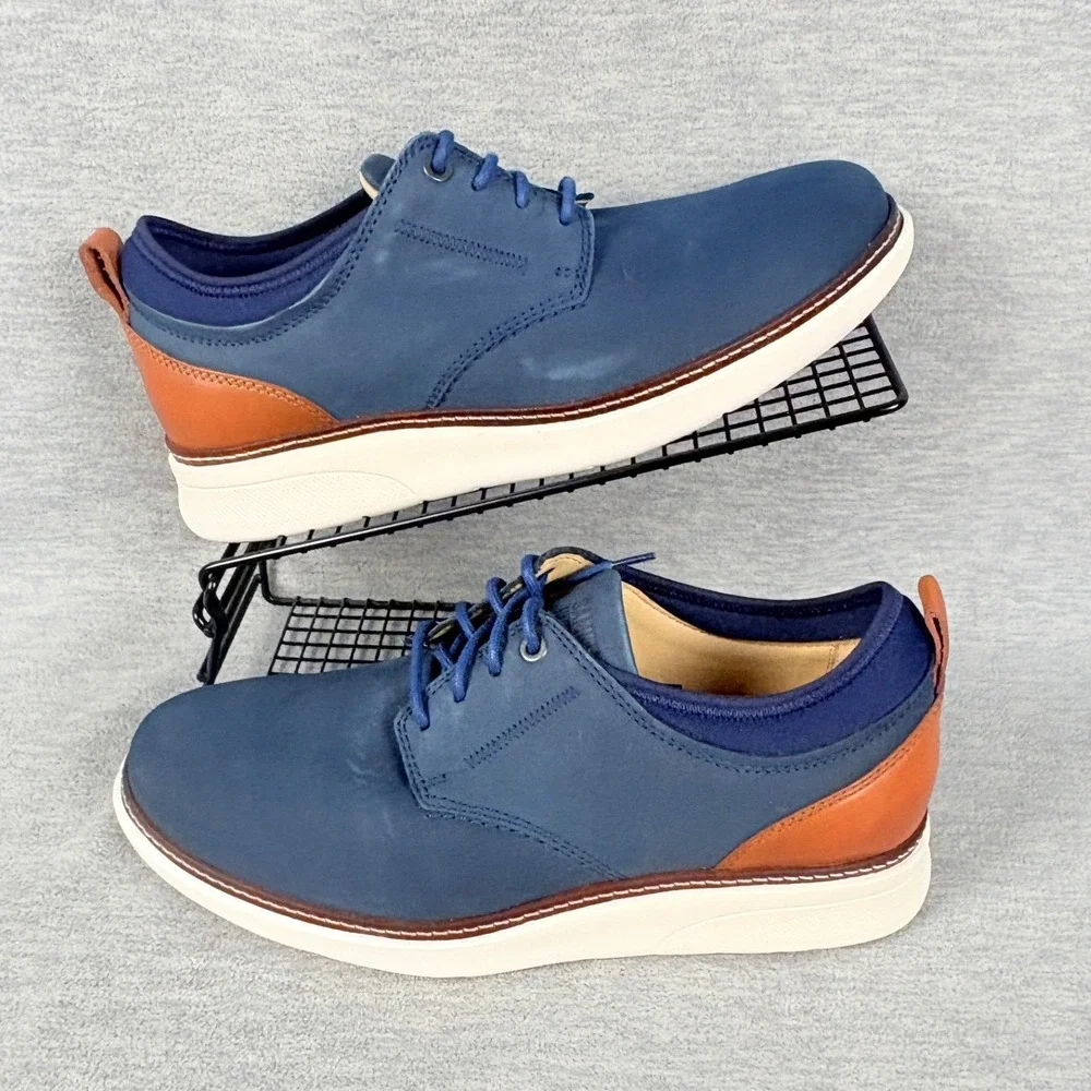 Samuel Hubbard Rafael Lace Up Shoes Mens 9.5 W Blue Navy Nubuck Leather Lace Up
